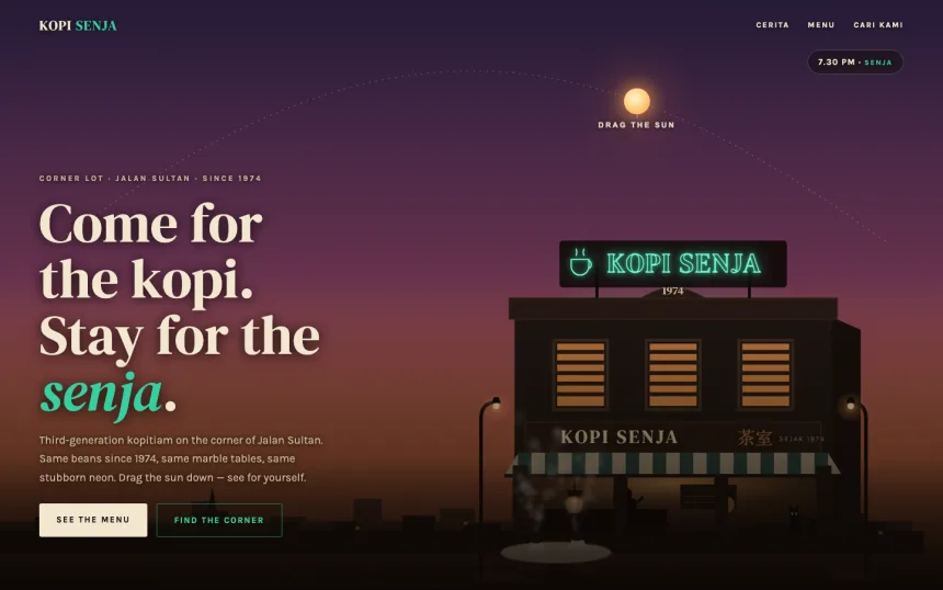 Kopi Senja — design study